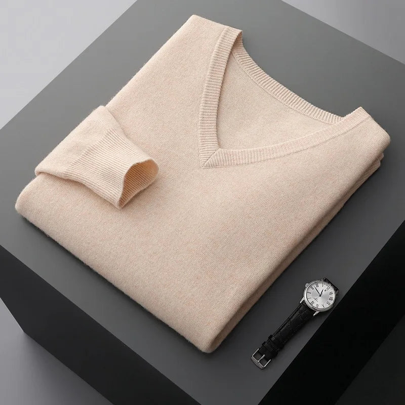 Men's Winter V Neck Sweater