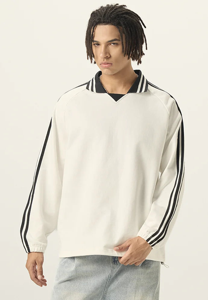 380gsm 100% Cotton Striped Line Sweatshirts