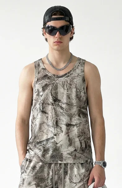 Men's Camouflage Loose Sleeveless