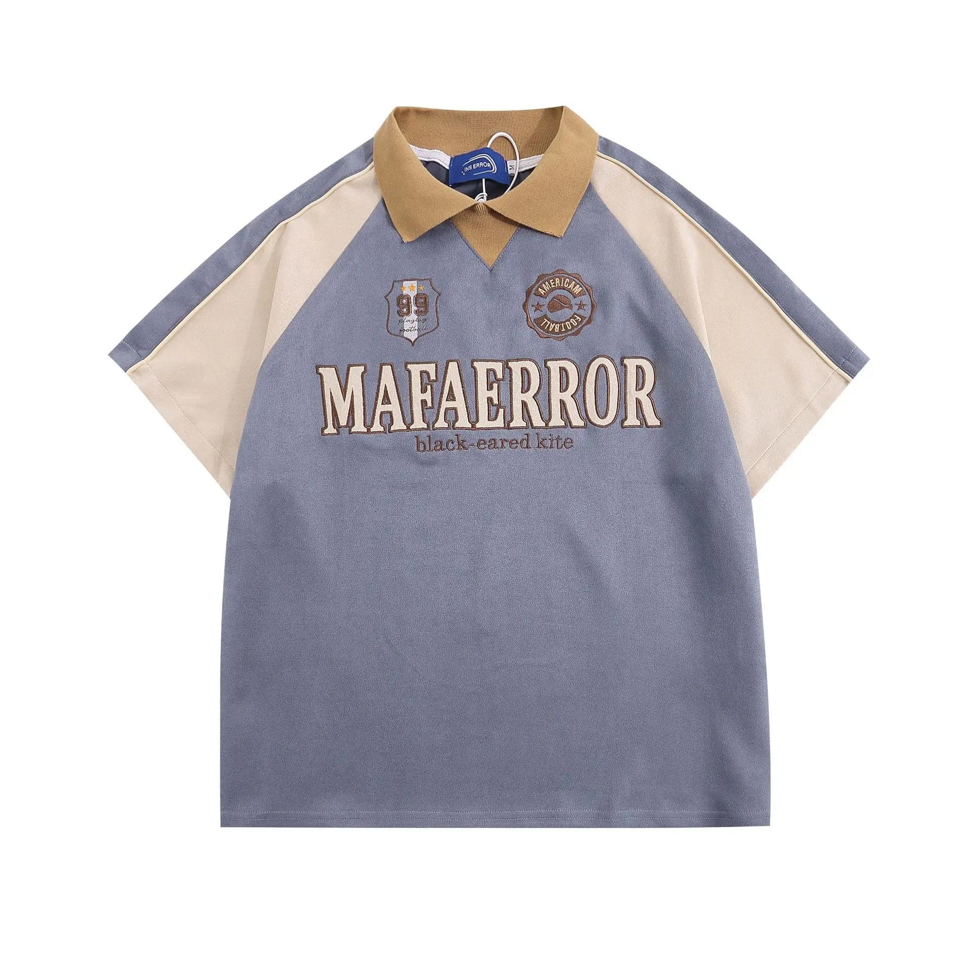 Men's Polo Patchwork Streetwear Football Jersey
