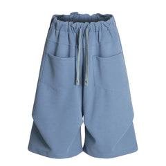 Summer Solid Color Simple Elastic Waist Short