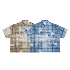 Fashion Retro Plaid Shirt T-Shirt