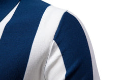 Summer Breathable Striped Knitted Polo Shirt