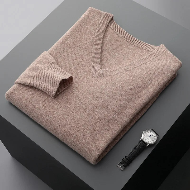 Men's Winter V Neck Sweater