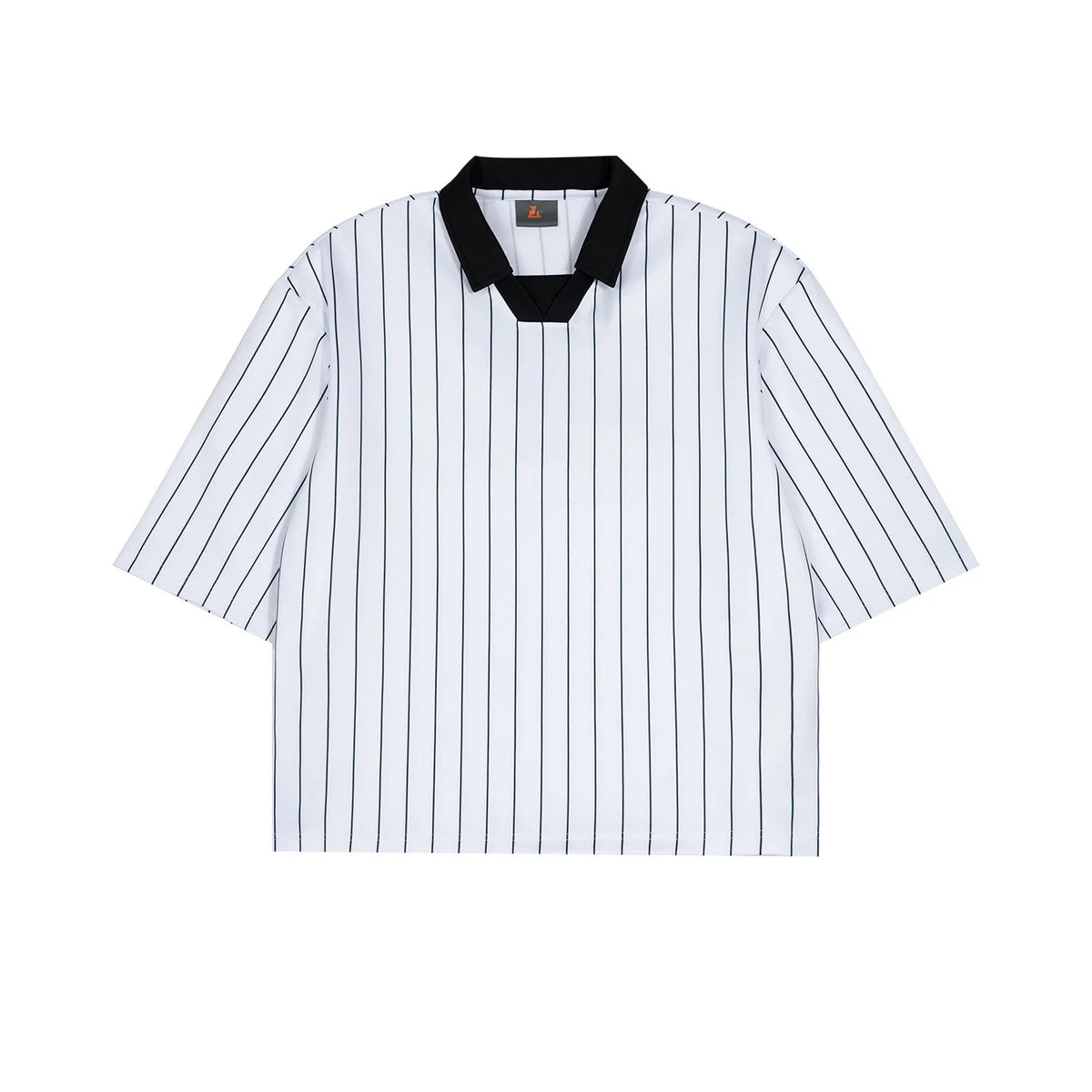 Polo Shirt Boxy Striped Short Sleeve