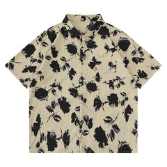 Loose Oversized High Quality Lightweight Floral Printing T-shirt