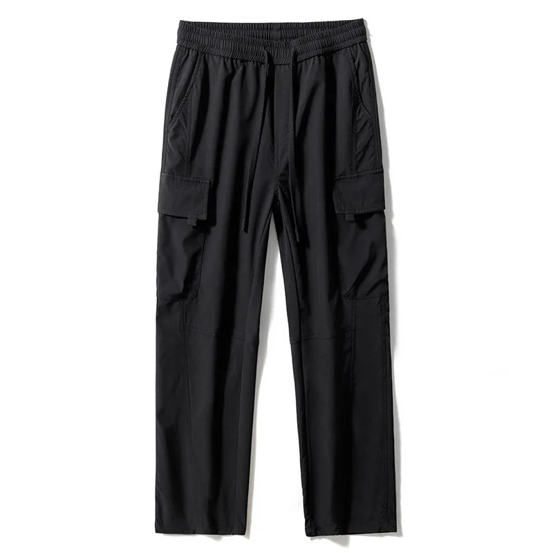 Spring Lightweight Casual Solid Color Flat Cargo Pants