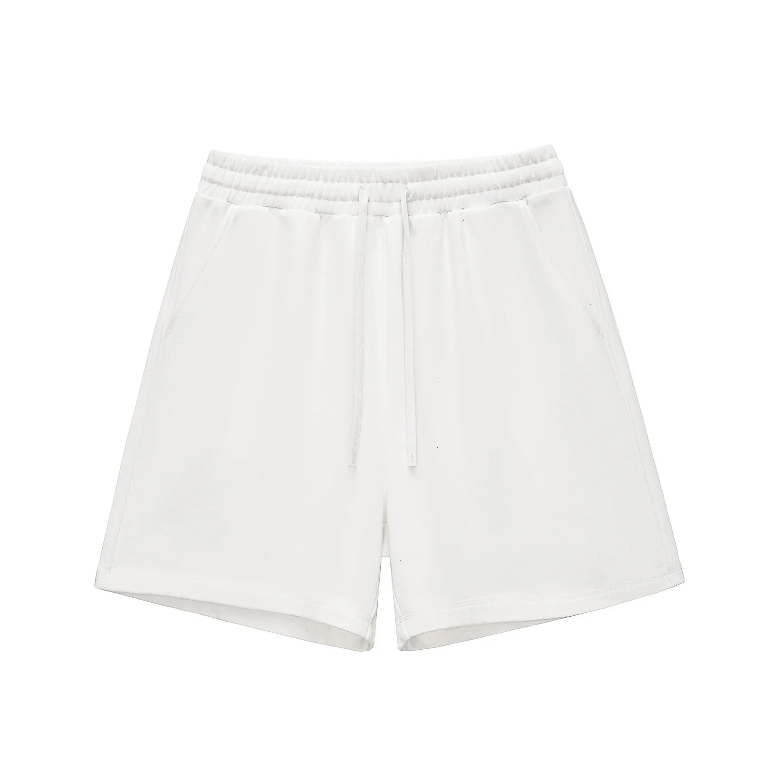 Solid Pattern 350gsm Wide Leg Acid-Wash Baggy Short