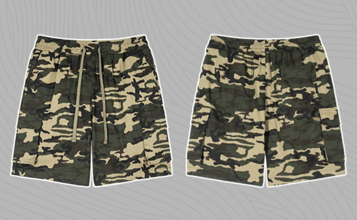 Quick Dry Camouflage Loose Running Fitness Shorts