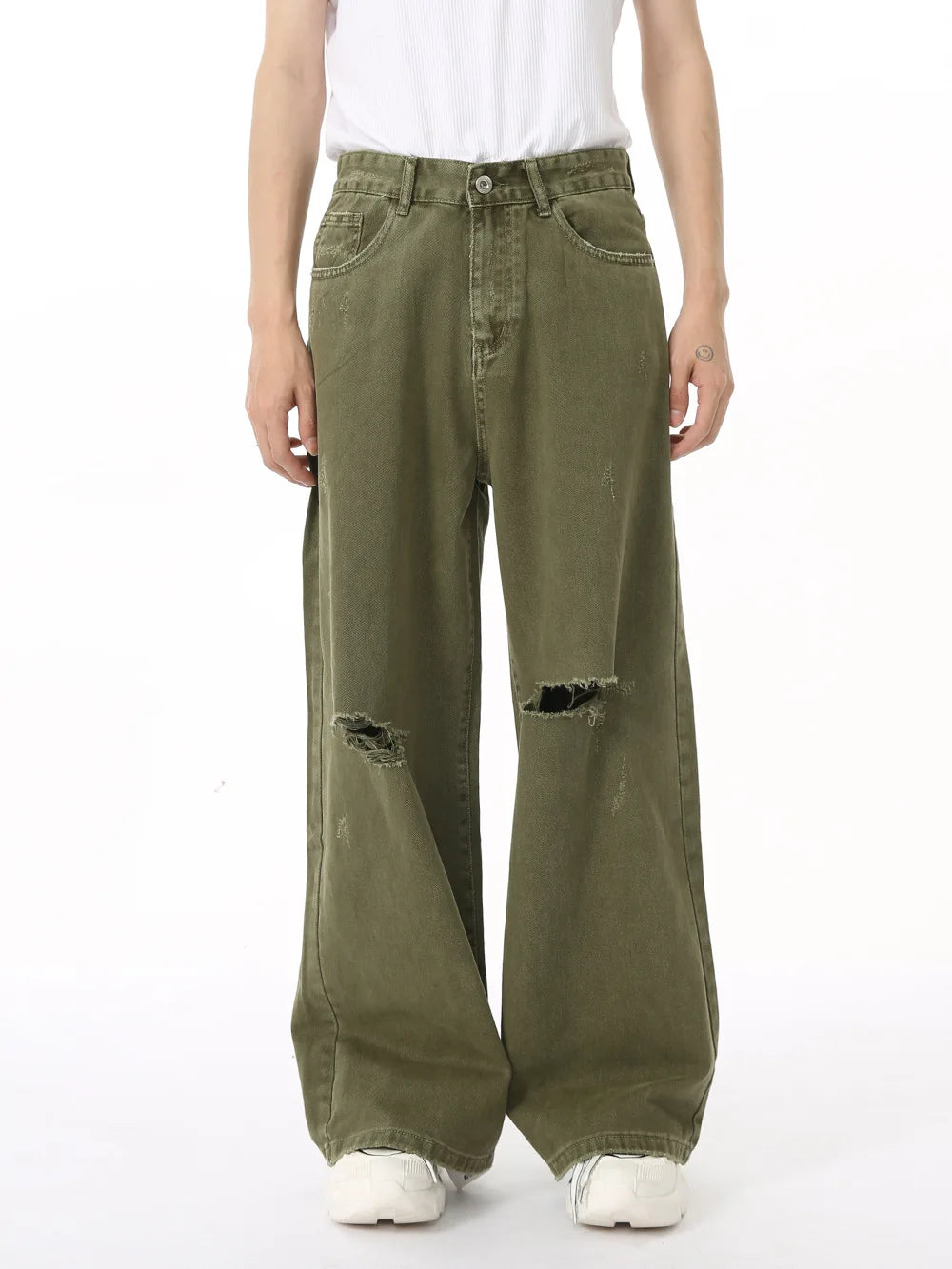 Distressed Vintage Men's Baggy Straight Jeans