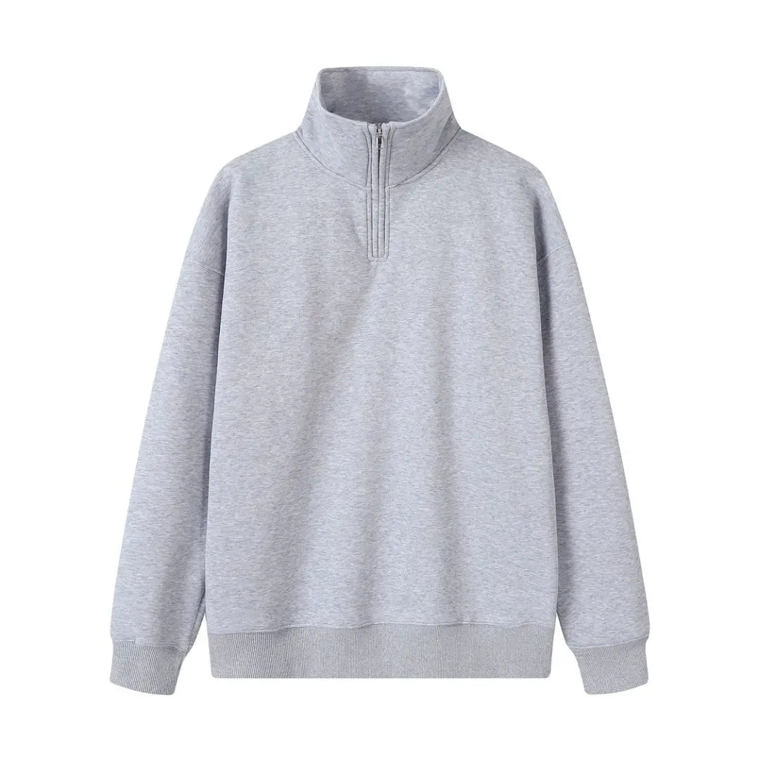 Solid Color Stand Neck Sweatshirts