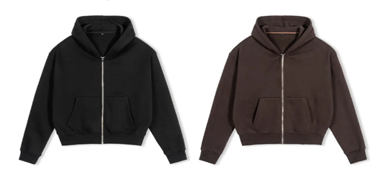 Cropped Boxy Fit Hoodie