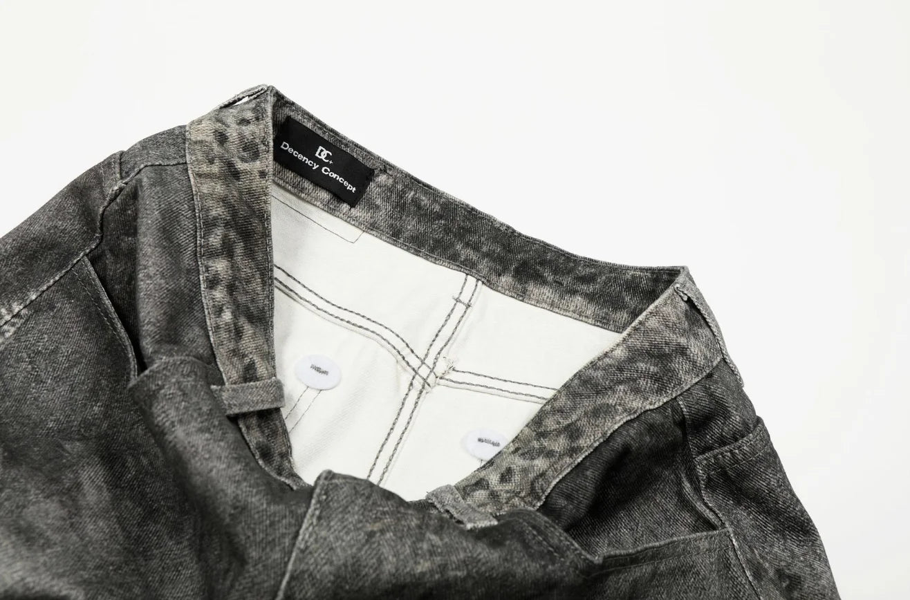Men's Mid Waist High Street Vintage Jeans