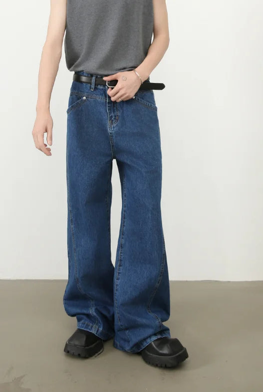 Men's Blank Wide Leg Jeans
