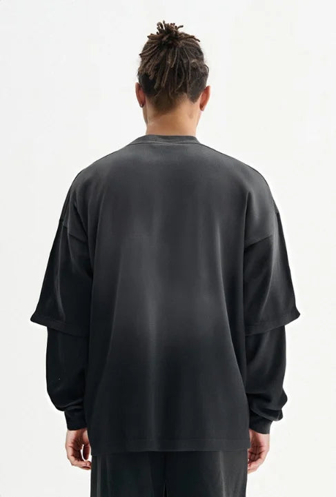 Double Layer 100% Cotton 260gsm Distressed Sweatshirts