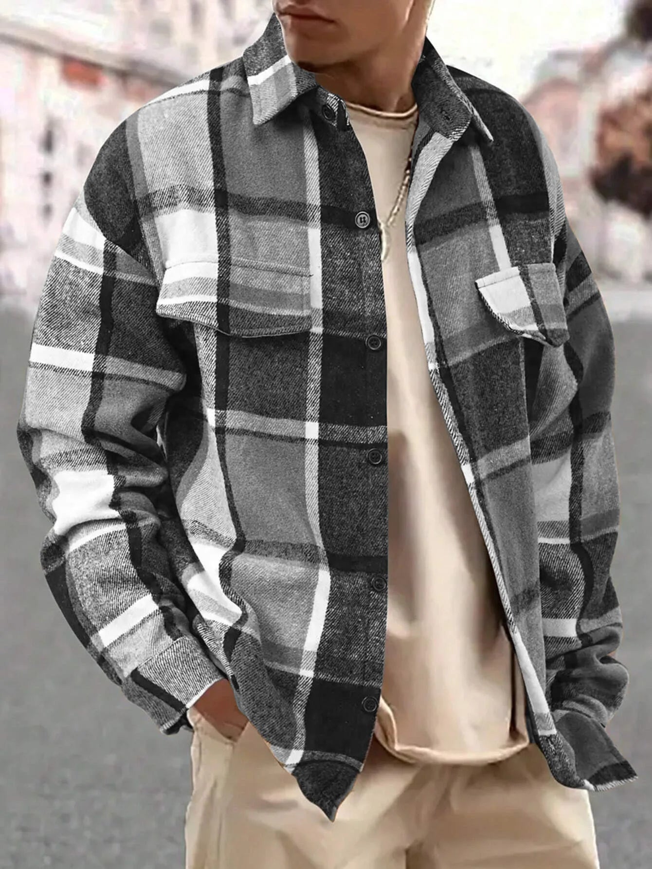 Plaid Streetwear Style Shirt