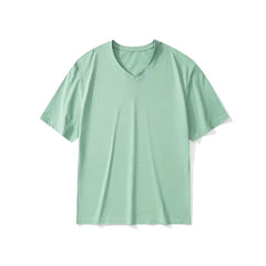 T-Shirts Quick Dry V Neck Short Sleeved