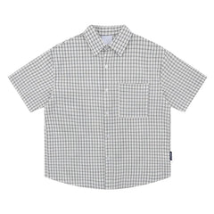 Men's Casual Boxy Plaid Short Sleeve Shirts