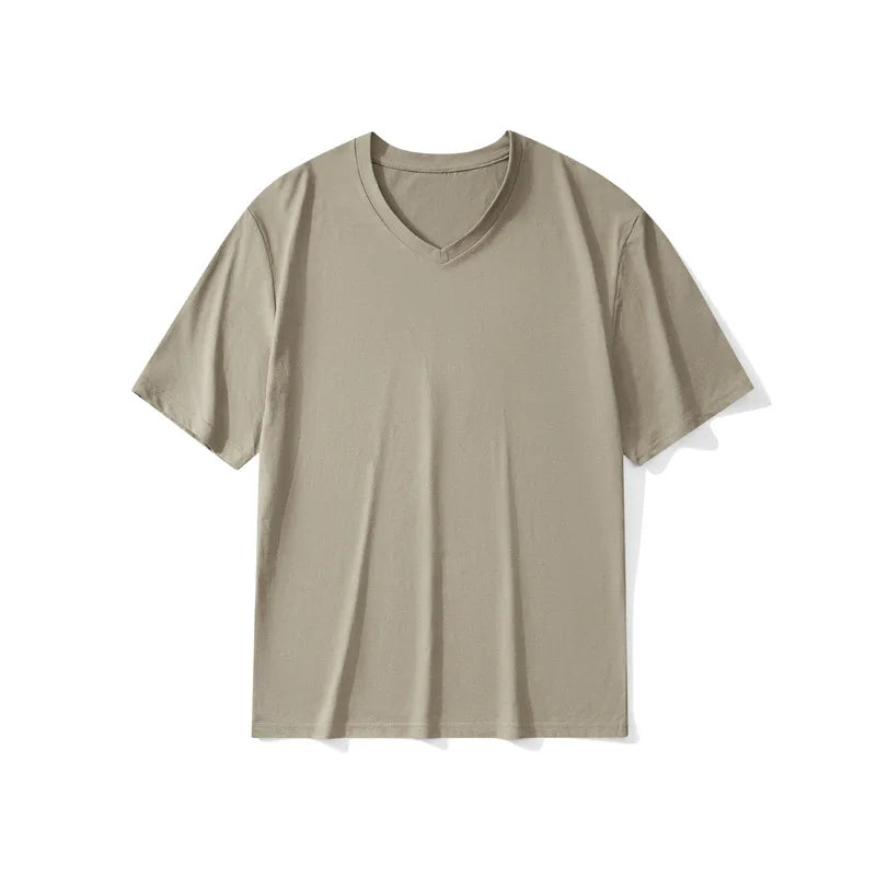 T-Shirts Quick Dry V Neck Short Sleeved