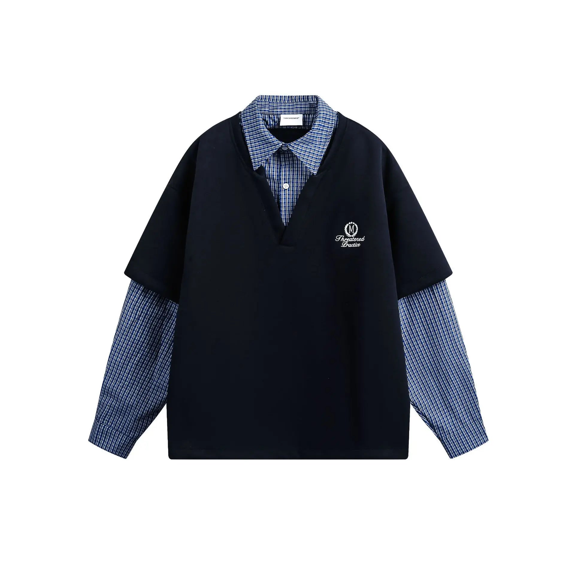 Oversized Polo Shirt Long Sleeve Streetwear