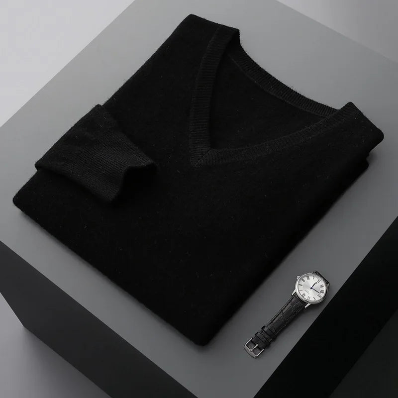 Men's Winter V Neck Sweater