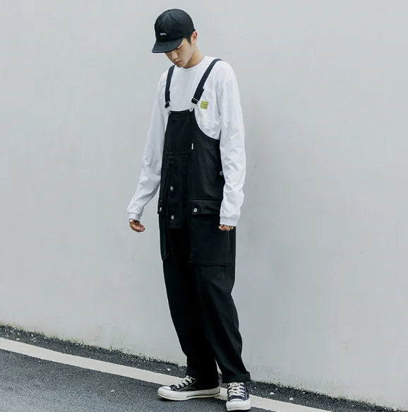 Men's Riding Pants Jumpsuit Bib Overall Jeans
