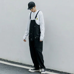 Men's Riding Pants Jumpsuit Bib Overall Jeans