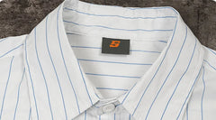 Button Short Sleeve Stripe T-Shirt