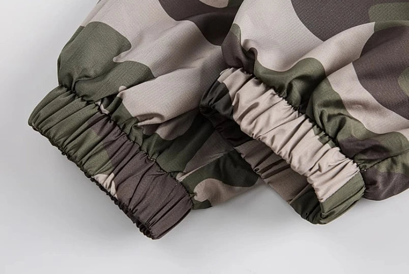 Spring New Design Loose Camouflage Hooded Jacket