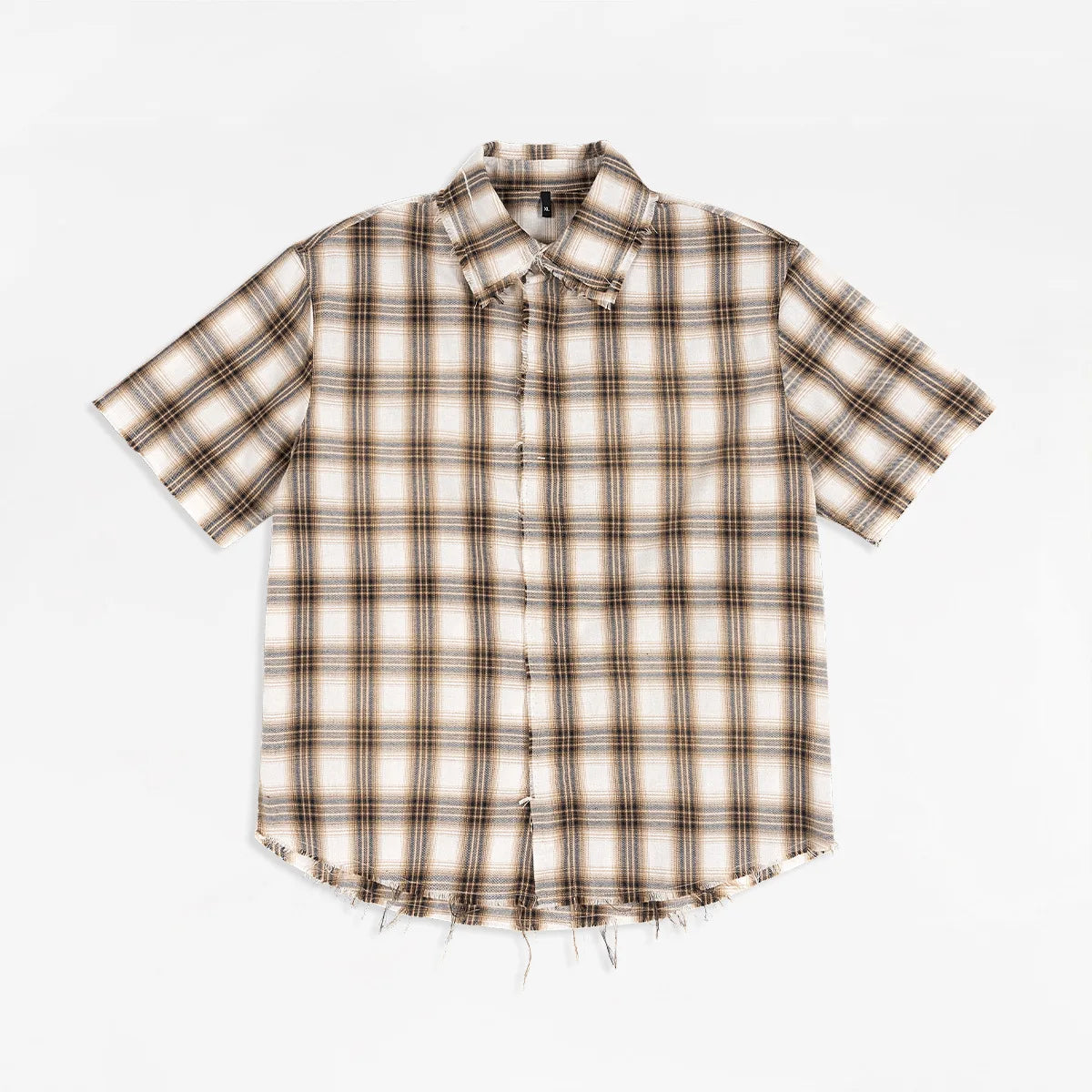 Men's Retro Plaid Short-Sleeved Shirt
