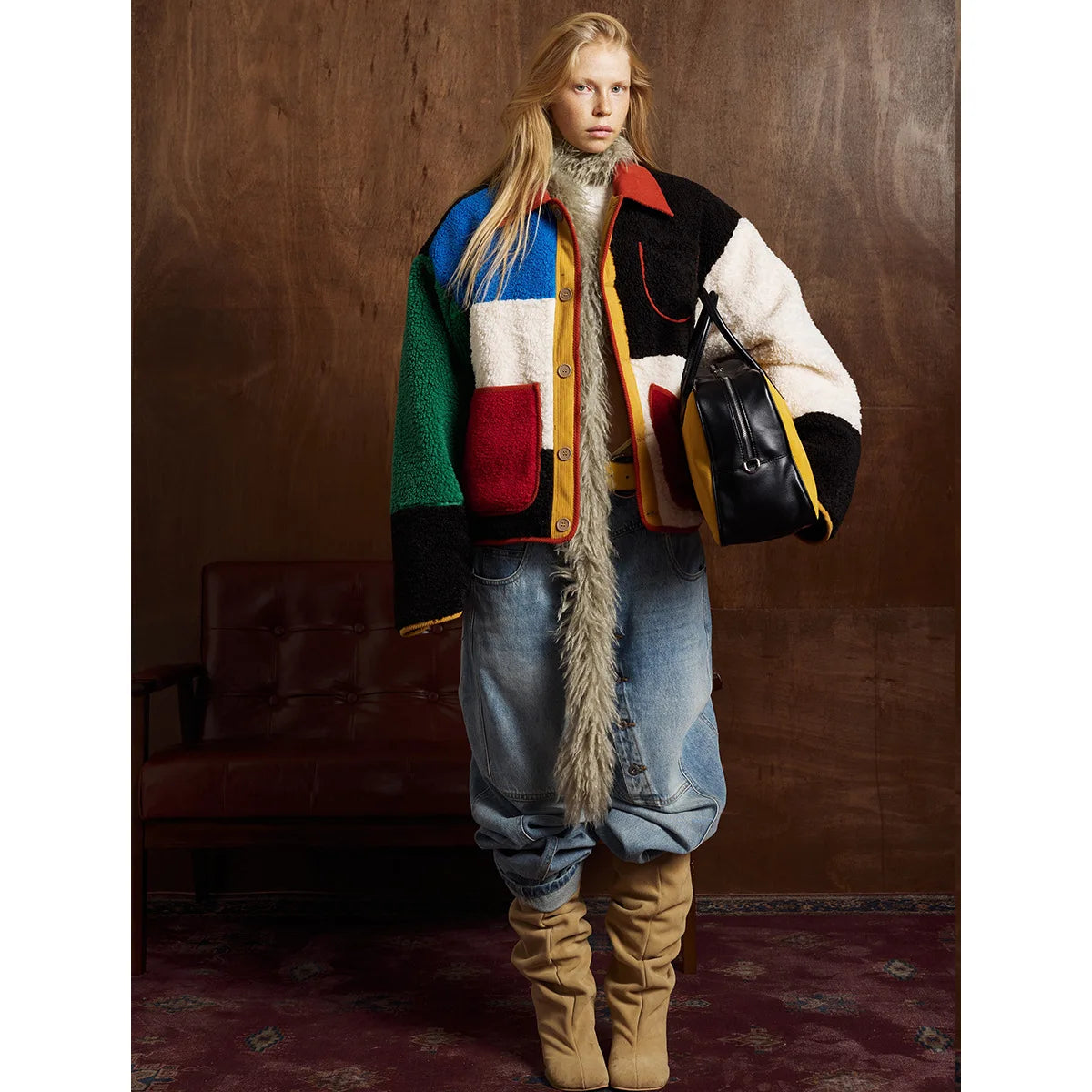 Patchwork Fleece Winter Jacket