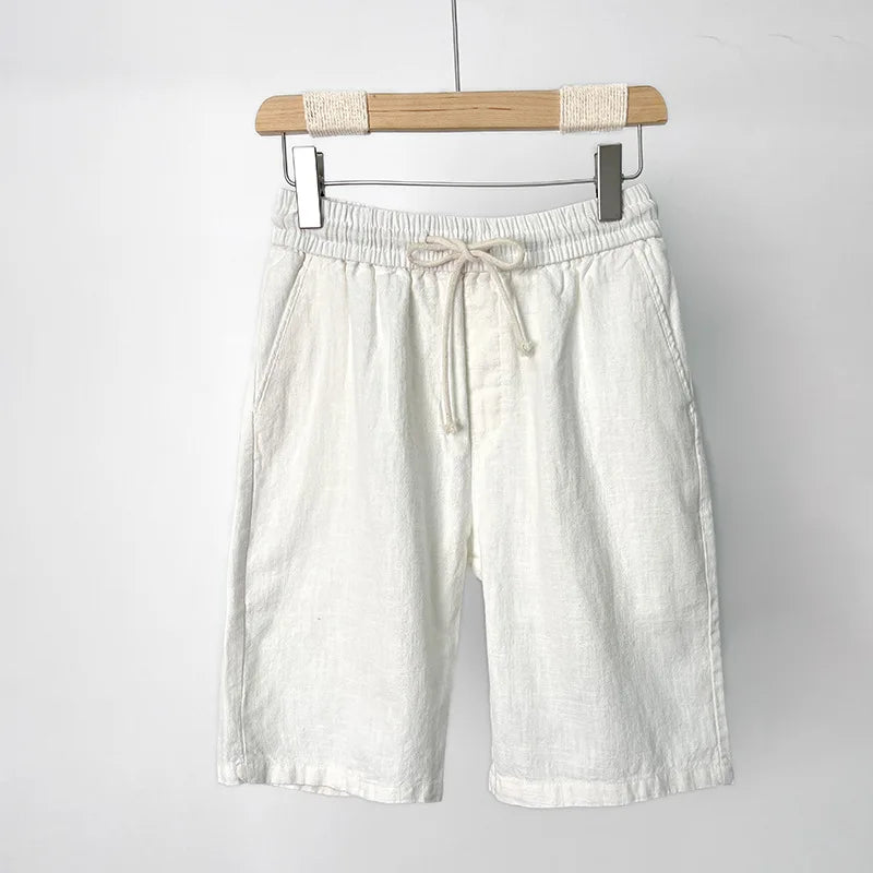 Casual Loose Fit Breathable Linen Regular Shorts