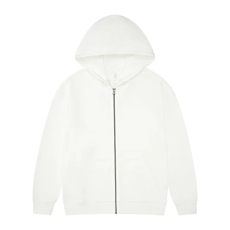 Cotton 330g Terry Hooded Zipper Hoodies