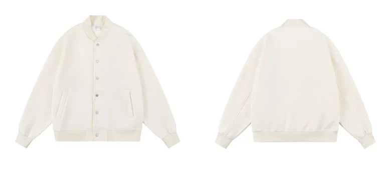 New Style 350gsm Solid Color Baseball  Jacket