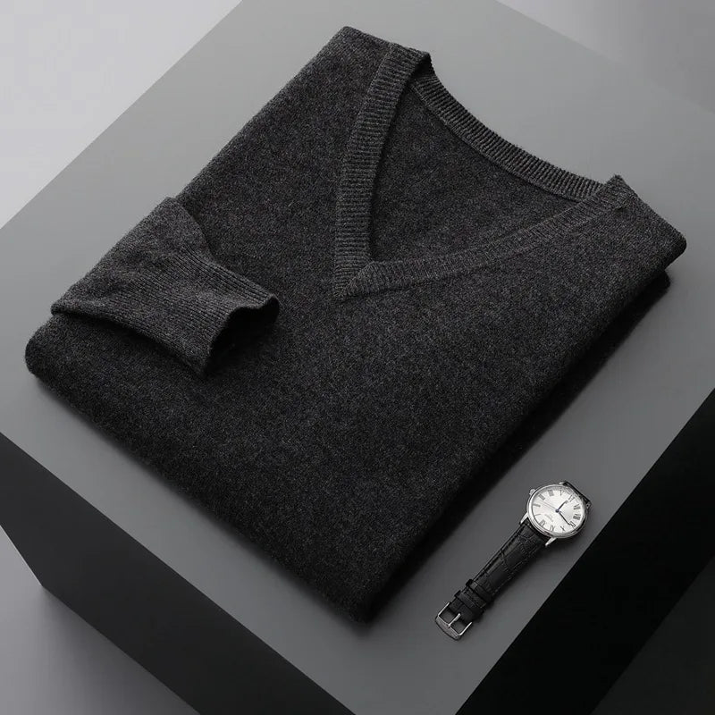 Men's Winter V Neck Sweater