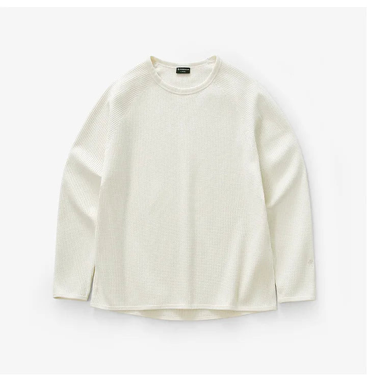 Waffle Knit Long Sleeve Thermal Shirts