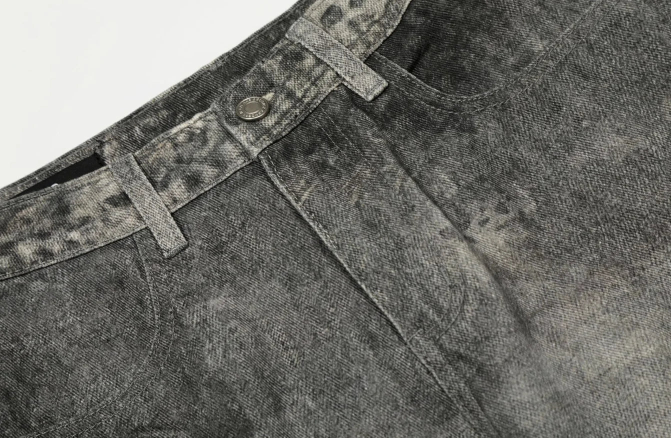 Men's Mid Waist High Street Vintage Jeans