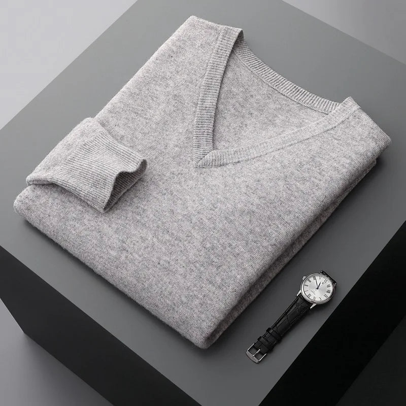 Men's Winter V Neck Sweater