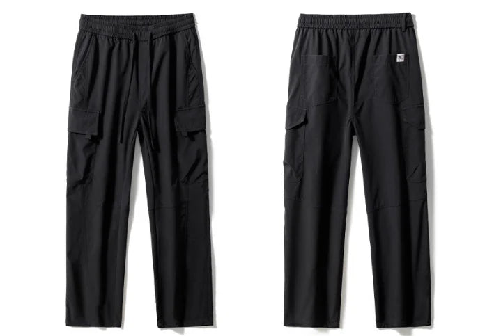 Spring Lightweight Casual Solid Color Flat Cargo Pants