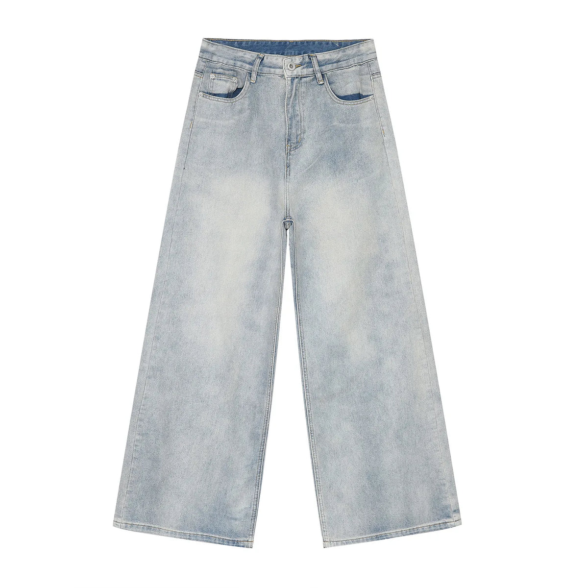 High Street Loose Fit Retro Light Blue Baggy Denim Pants