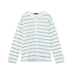 Men's Streetwear Loose Striped Pullover