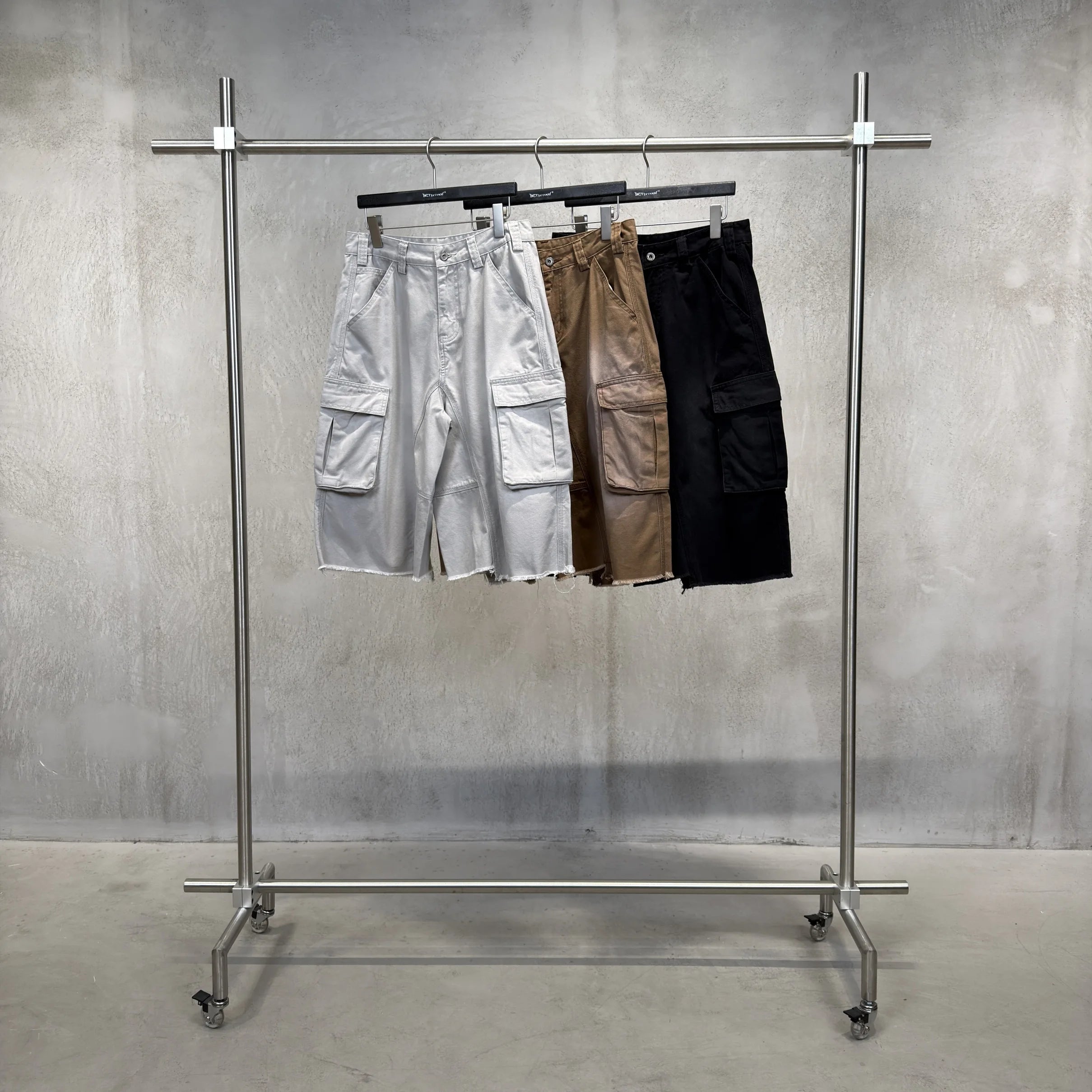 Heavyweight Acid Washed 100% Cotton 310gsm Cargo Shorts