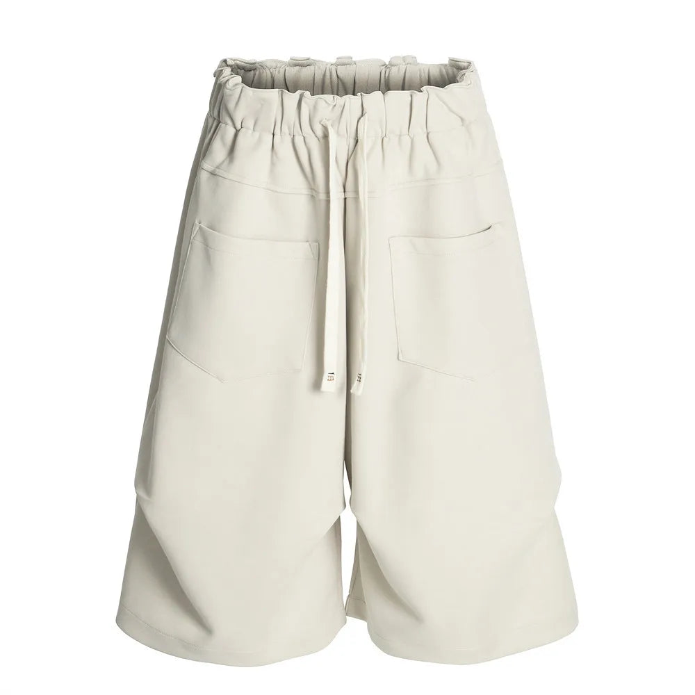 Summer Solid Color Simple Elastic Waist Short