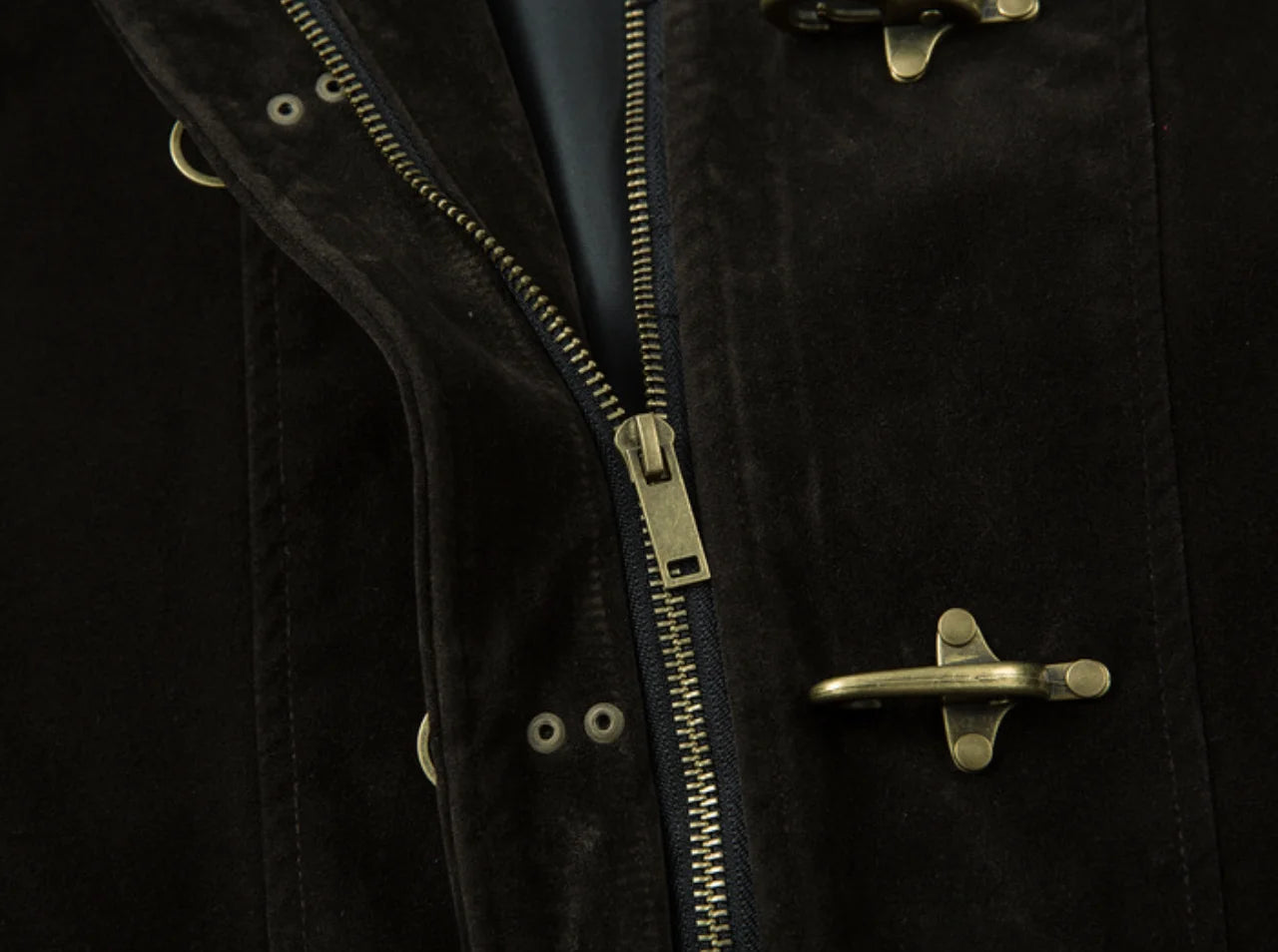 Boxy Fit Suede Deconstructed Jacket