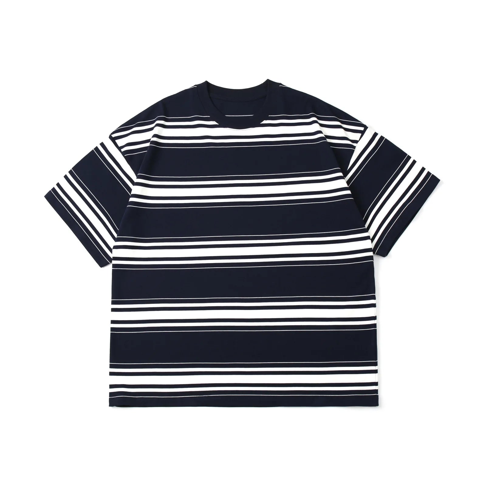 Men's 310gsm Round Neck Striped Short Sleeve