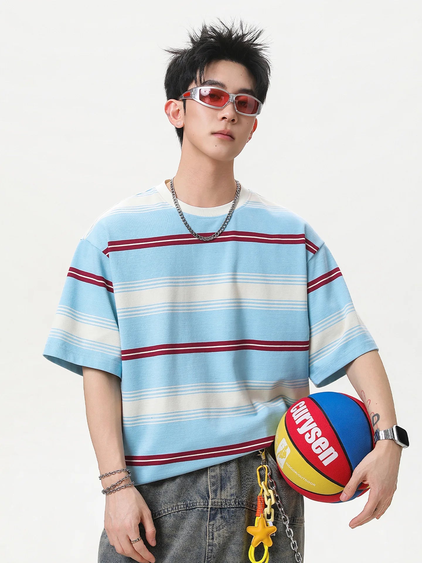 High Street Striped T-Shirt Short Sleeve