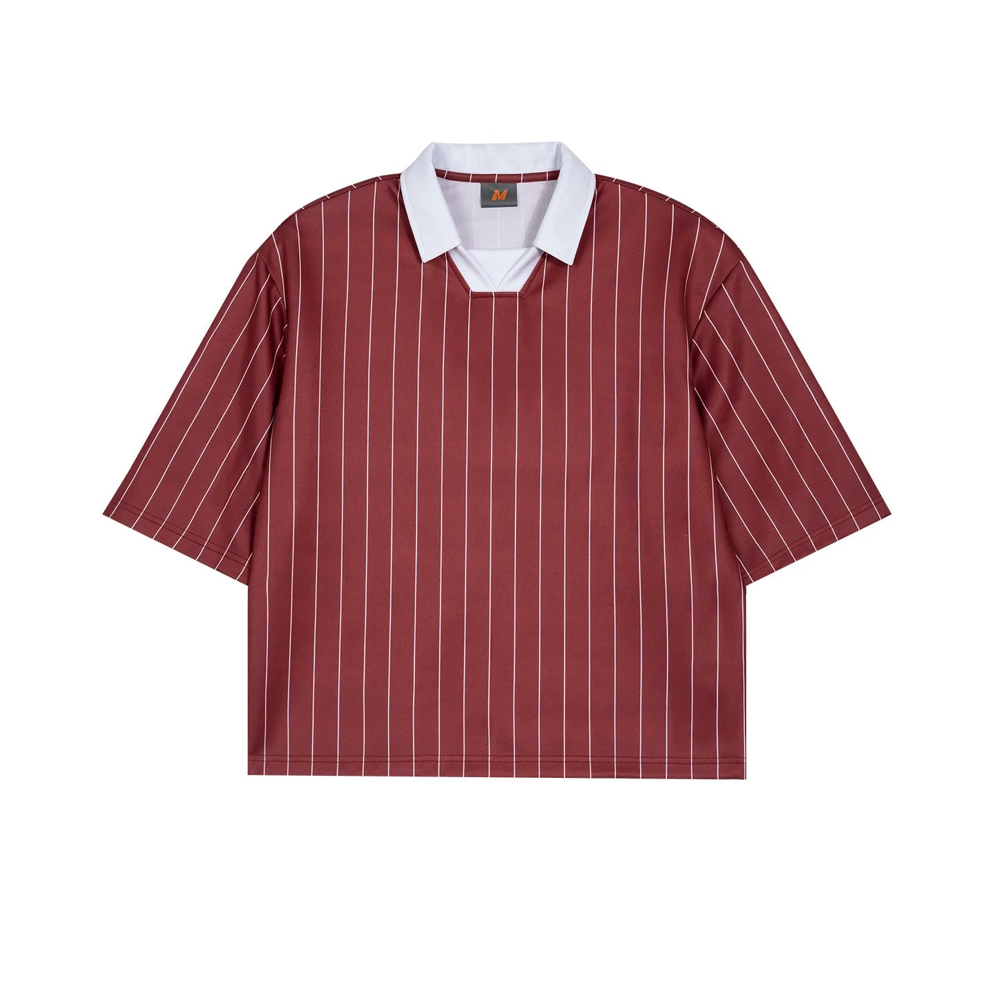 Polo Shirt Boxy Striped Short Sleeve