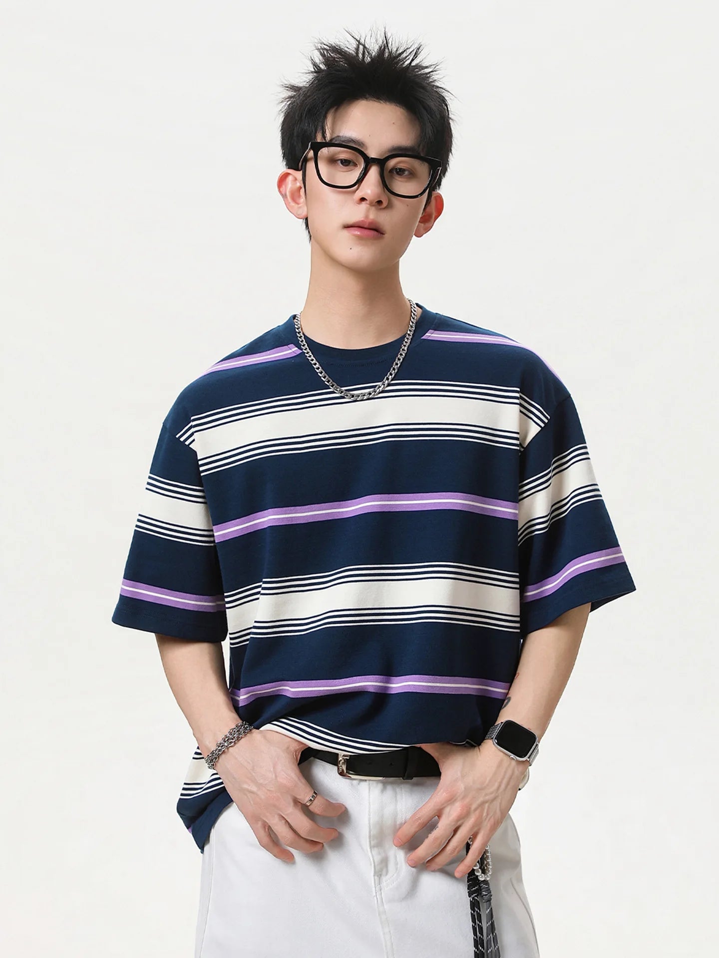 High Street Striped T-Shirt Short Sleeve