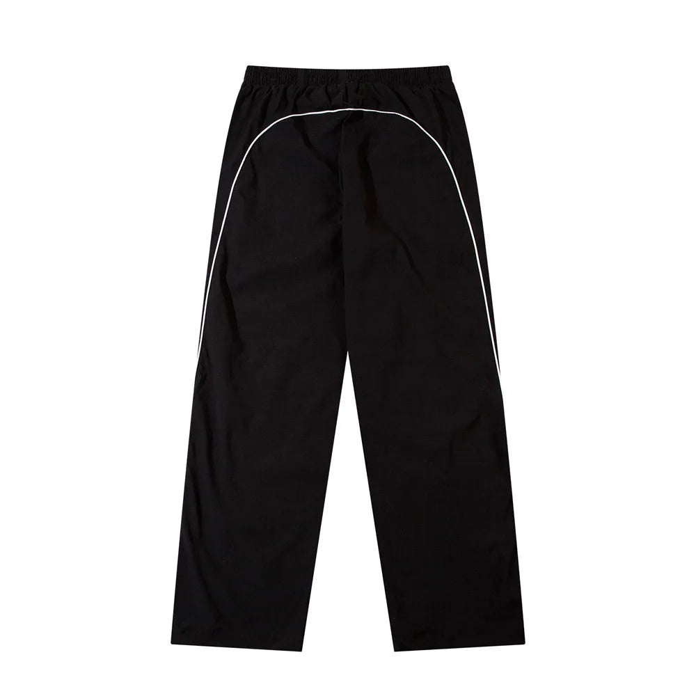 Elastic Waist Wide-Leg Sweatpants