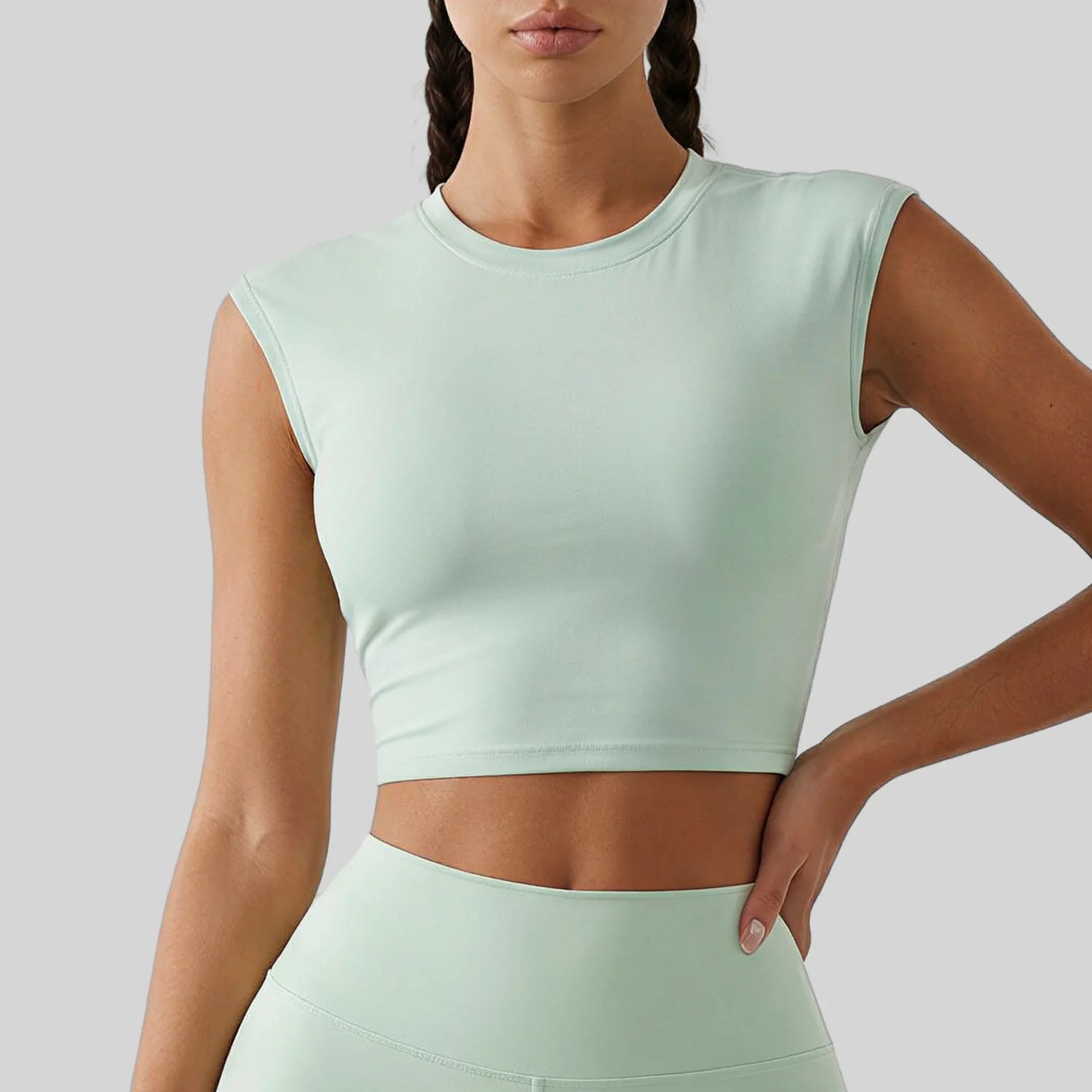 Hollow-Out Knotted Back Detachable Sports Vest